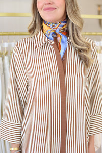 Devin Stripe Maxi Dress, Caramel