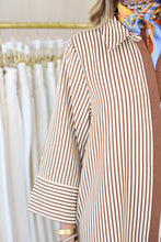 Devin Stripe Maxi Dress, Caramel