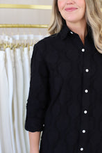 Black Cotton Flowers Midi Dress