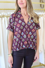 Merritt Top, Holiday Flowers 2