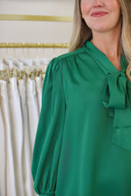 Emerald Tie Front Top