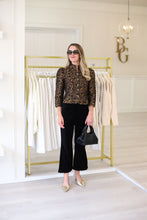 Leopard Stand Collar Cropped Jacket