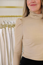 Tessa Turtleneck, Metallic Gold Knit