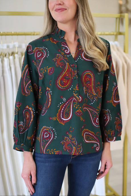 Daniella Top, Winter Paisley Large