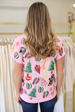 Light Pink Christmas Icons Tee