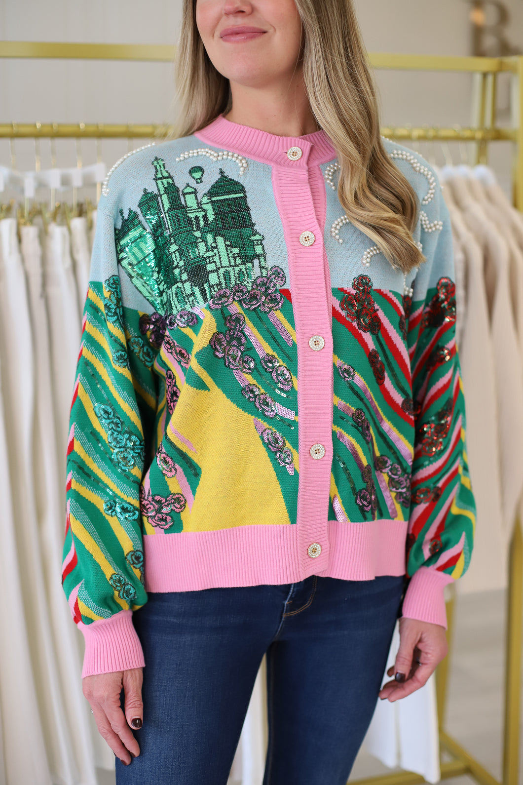 Yellow Brick Road to Oz Button Up Cardigan