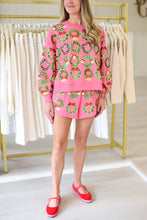 Hot Pink Multi Wreaths Sweatshirt