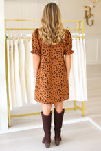Leopard Zip Front Collared Dress