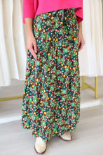 Floral Tie Maxi Skirt