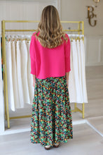 Floral Tie Maxi Skirt