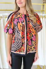 Paved Petals Scarf Print Top