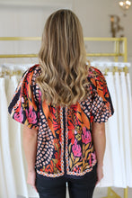 Paved Petals Scarf Print Top