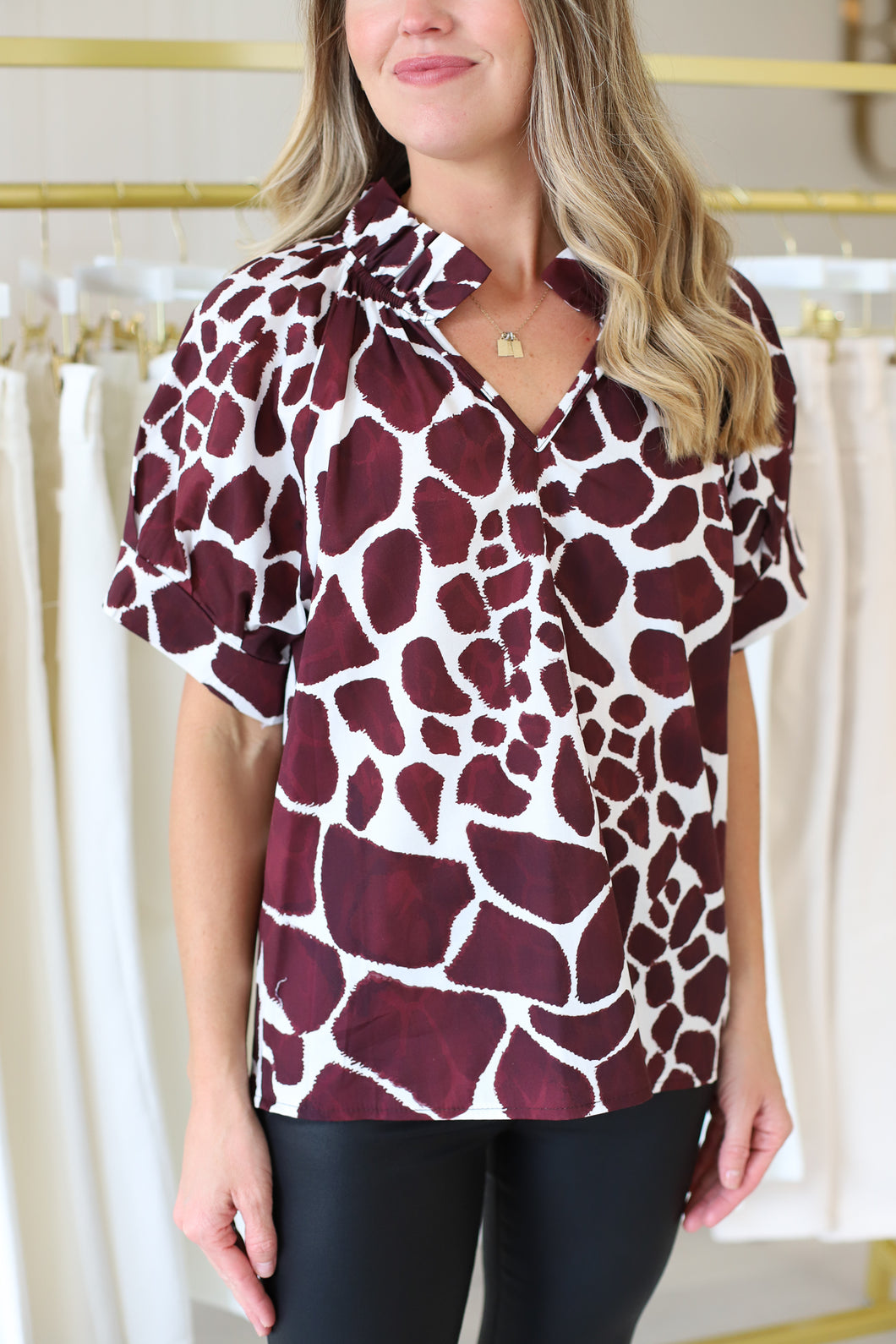 Blake Top, Jungle Burgundy