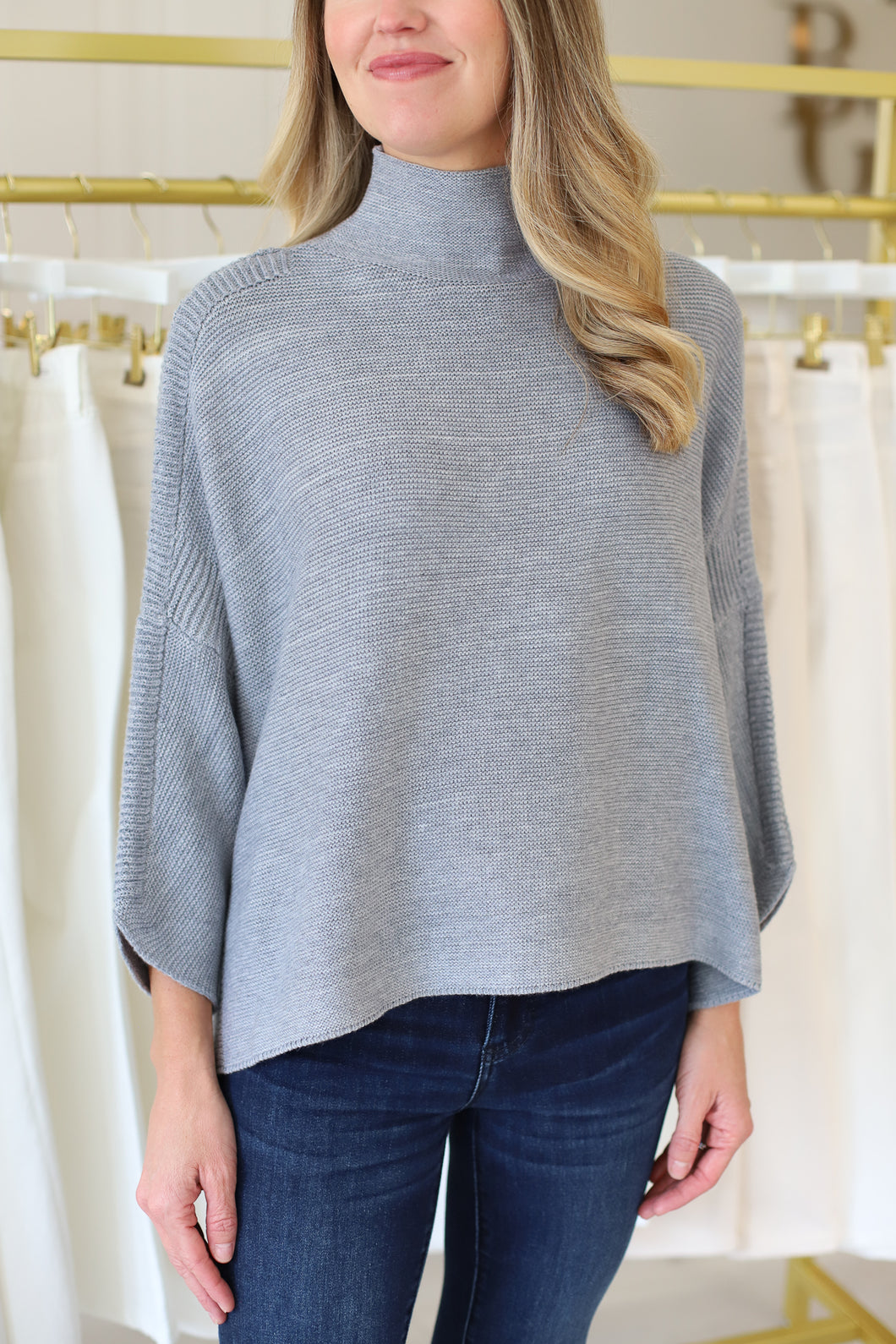 Boho Sweater, Heather Grey