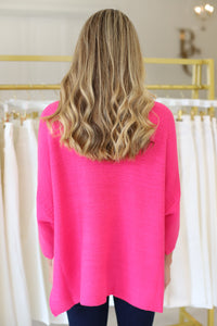 Boho Sweater, Pink Crush