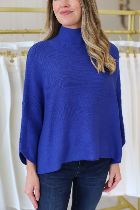 Boho Sweater, Royal Blue
