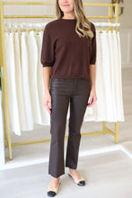 Short Sleeve Sweater, Brown