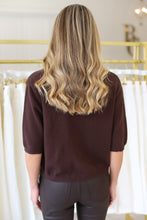 Short Sleeve Sweater, Brown
