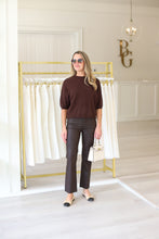 Short Sleeve Sweater, Brown