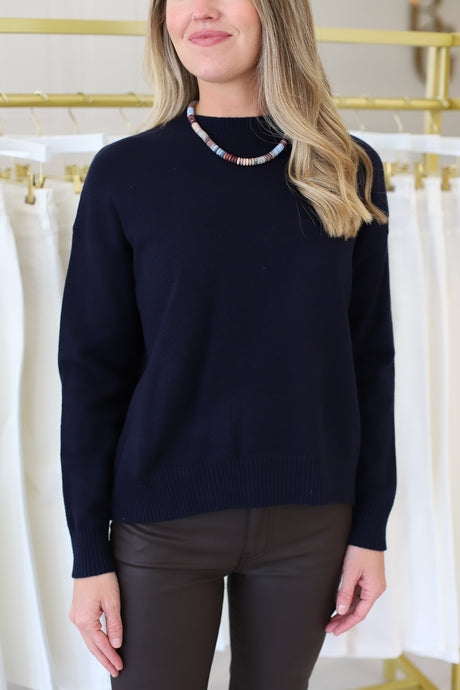 Crew Neck Sweater, Navy