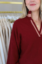 Lolli Sweater, Merlot Monogram