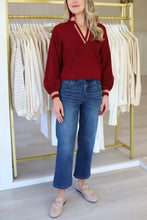 Lolli Sweater, Merlot Monogram