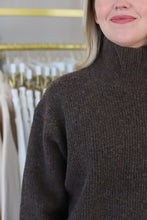 Solid Turtleneck Sweater, Chocolate