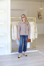 Gingham Check Collar Jacket, Brown