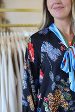 V-Neck Midnight Garden Blouse