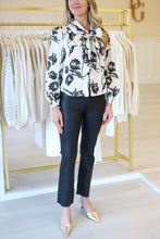 Brit Bow Blouse, Snow Tulip