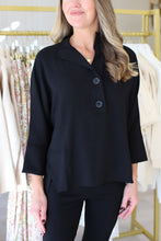 Black Button Blouse