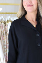 Black Button Blouse