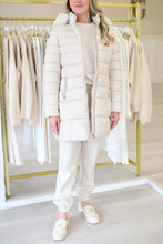 Off White Hooded Puffer Coat