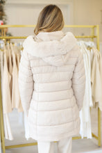 Off White Hooded Puffer Coat