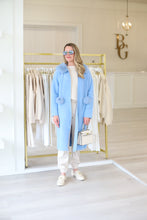 Suraya Knitted Brush Coat, Blue