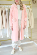 Suraya Knitted Brush Coat, Pink