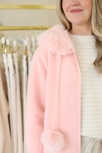 Suraya Knitted Brush Coat, Pink