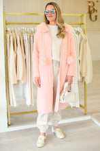 Suraya Knitted Brush Coat, Pink