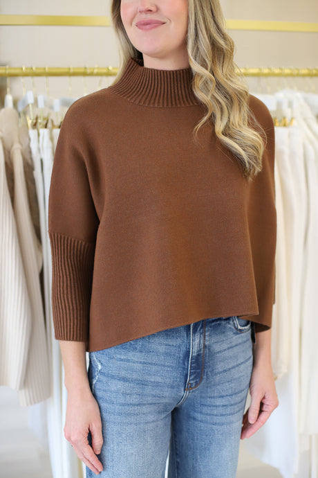 Aja Sweater, Heather Brown