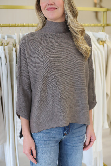 Boho Sweater, Heather Brown