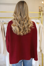 Boho Sweater, Cherry Red