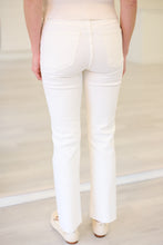 Kelsey High Rise Ankle Flare Jean, Ecru