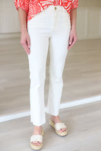 Kelsey High Rise Ankle Flare Jean, Ecru