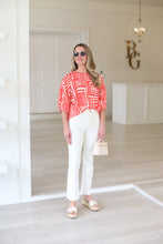 Kelsey High Rise Ankle Flare Jean, Ecru