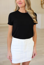 Solid Double Layer Crew Tee, Black