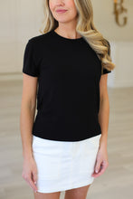 Solid Double Layer Crew Tee, Black