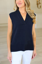 Navy Knit Sweater Vest