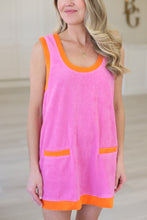 Colorblock French Terry Scoop Dress