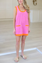 Colorblock French Terry Scoop Dress