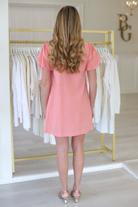 Elliana Mini Dress, Watermelon Pink